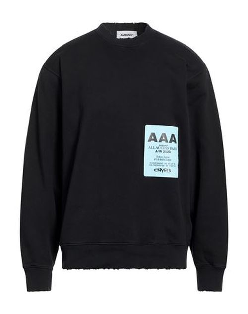 Man Sweatshirt Black Size L Cotton