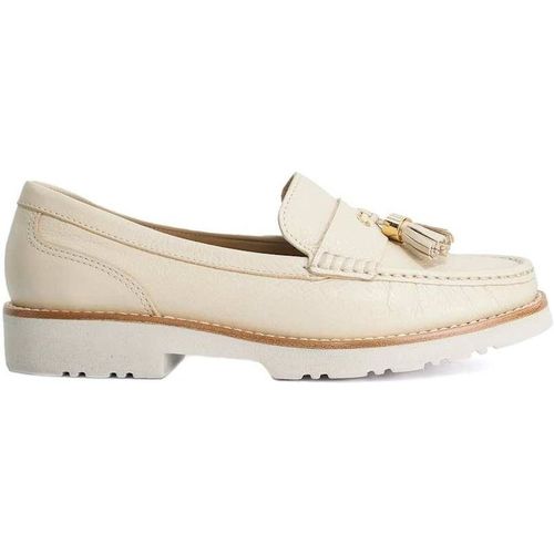 Dune London Wide Fit 'gwen' Leather Loafers In Natura