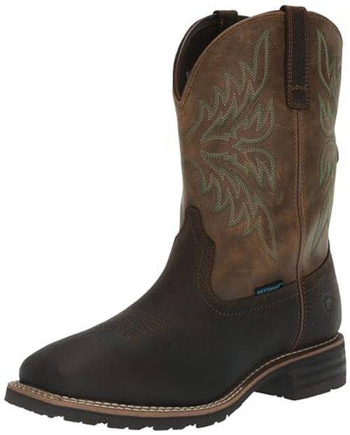 ARIAT Men's Hybrid Rancher BOA Waterproof Western Boot - Acorn Brown/Beduino Brown