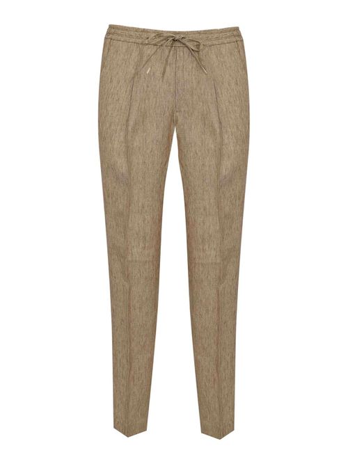 Wimbledons Tobacco Linen Trousers