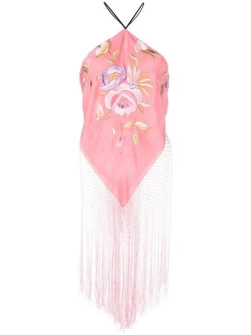 Piano Shawl halterneck top - Pink