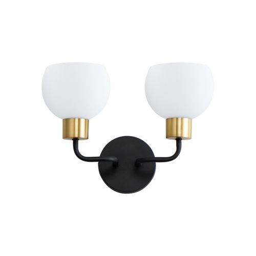 Coraline 2-Light Wall Sconce in Bronze with Satin Bra