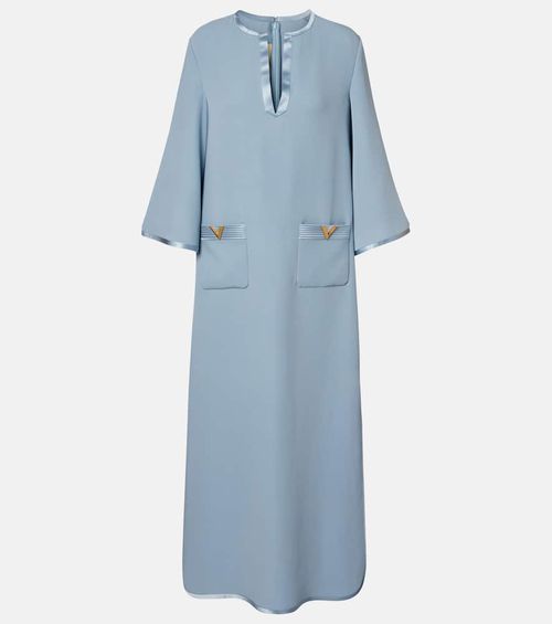 VGold silk maxi dress