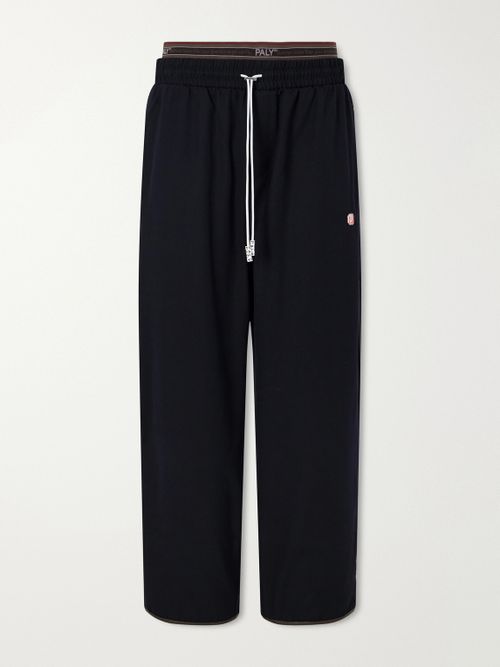 Wide-Leg Wool-Blend Sweatpants