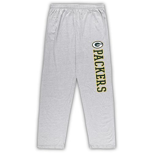 Men's Green/Heather Gray Green Bay Packers Big & Tall T-Shirt & Pants Sleep Set - 2xt