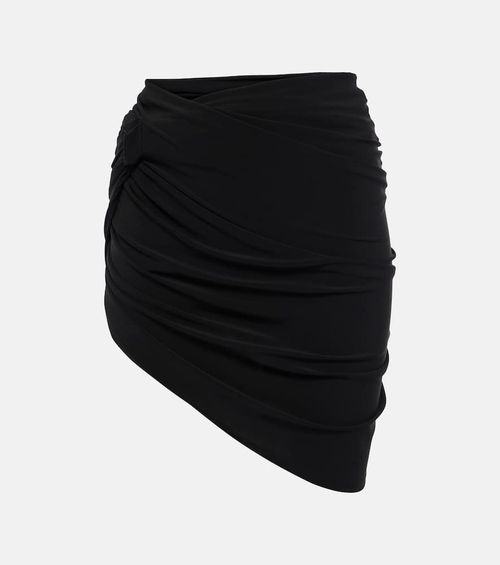 La Mini Jupe Drapeado gathered miniskirt