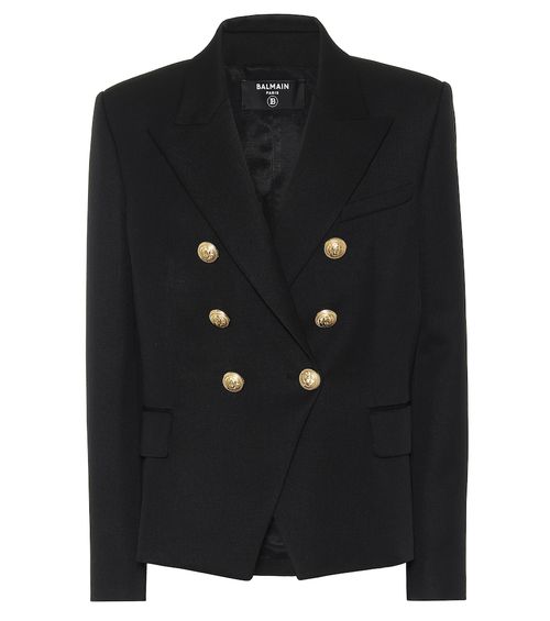 Double-breasted wool blazer