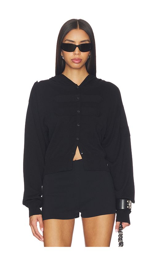 NIIHAI Button Up Cardigan in Black. L. Also in M