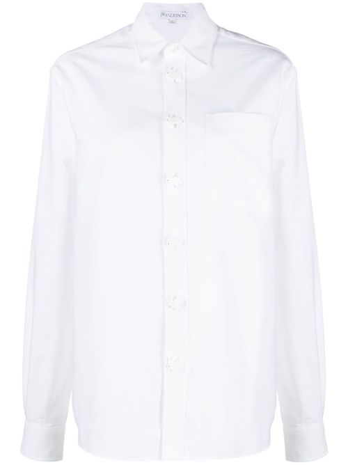 Rabit-buttons cotton shirt - White