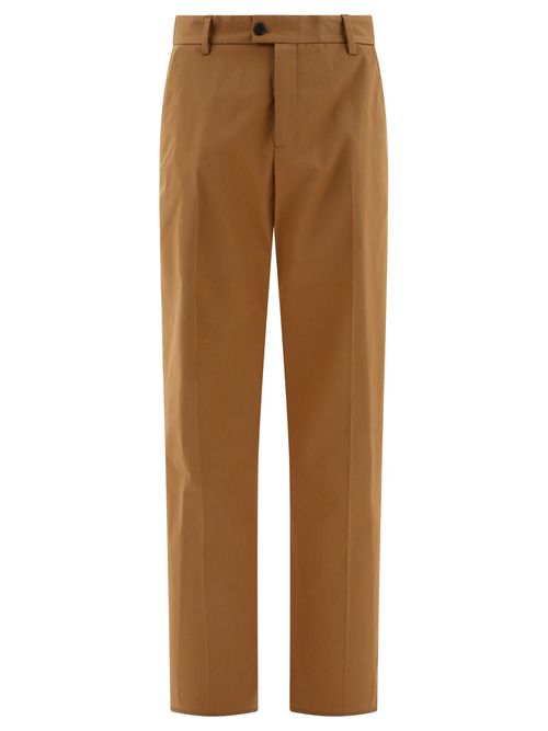 -Tailored With Back Logo Trousers Marrone-Uomo