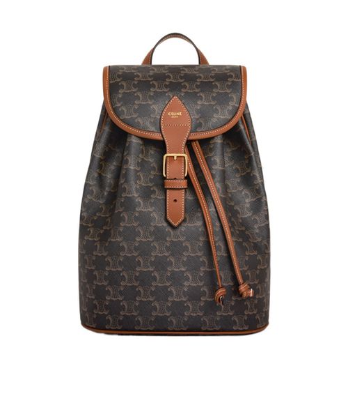 MEDIUM BACKPACK FOLCO in Triomphe Canvas and calfskin