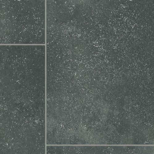 Black Tile Effect 2.8mm Cushion Backed Sheet Vinyl Flooring-3mX3m