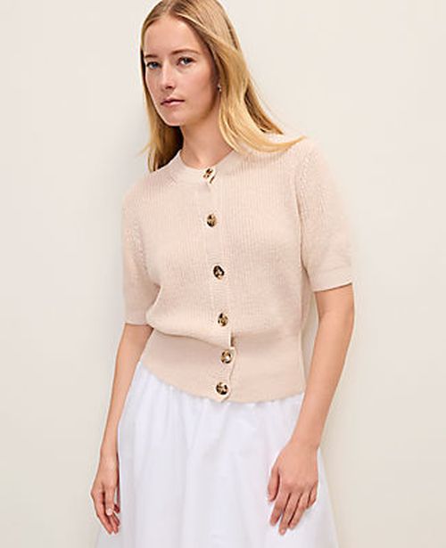 Ann Taylor Petite Elbow Sleeve Cardigan
