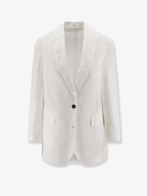 Cotton Blazer — White