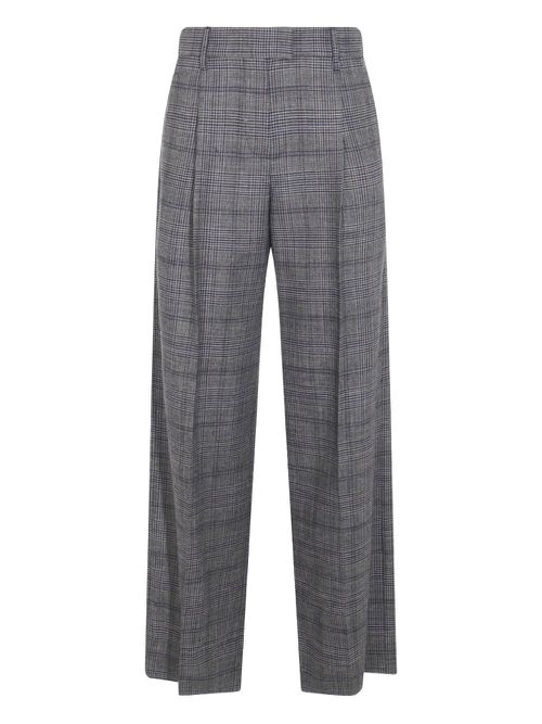 Check-pattern trousers - Grey