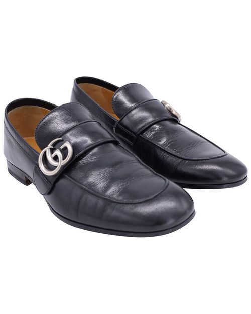 Gucci Men's Leather GG Marmont Loafer (Authentic Pre-Loved)