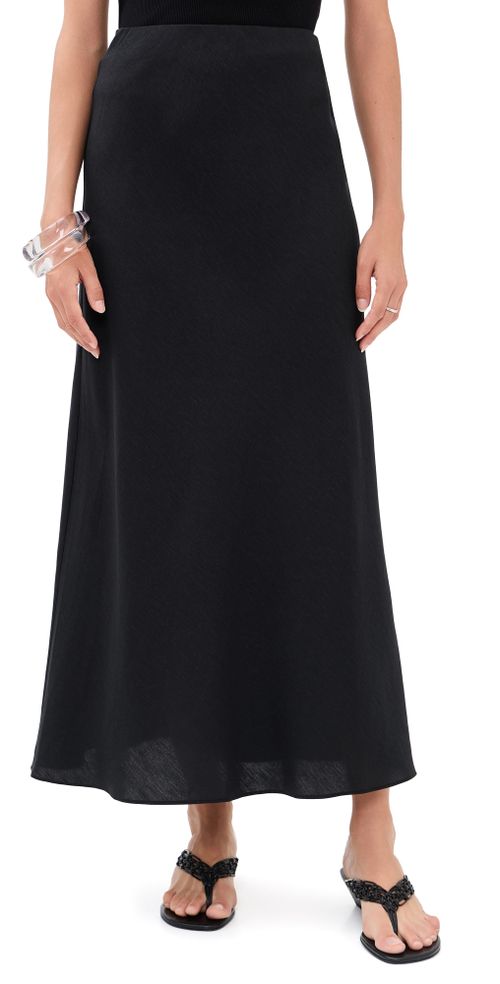 Romina Skirt Black Linen