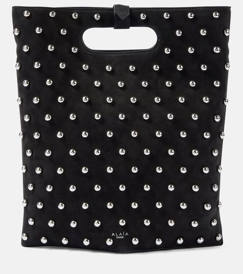 Alaïa Folded embellished suede tote bag
