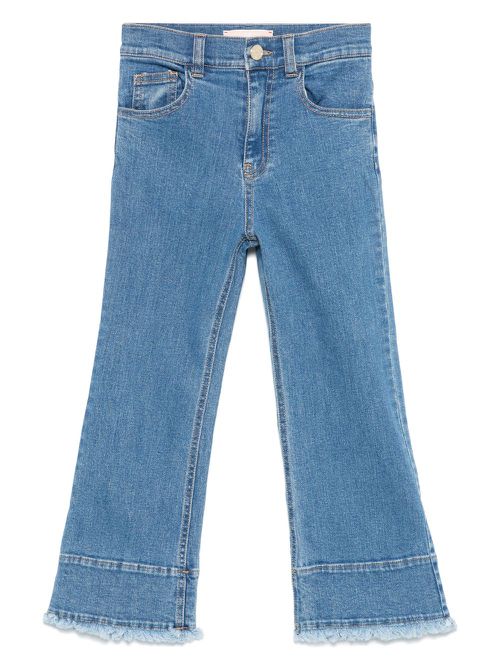 Fringe-detail jeans - Blue