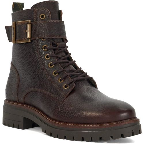 Barbour Womens Ladies Heidi L - Lace-Up Leather Commando Boots - Brown