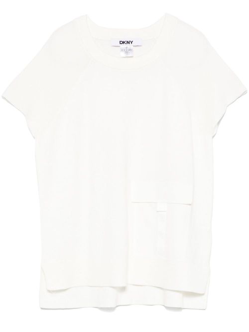 Ribbed-knit T-shirt - White
