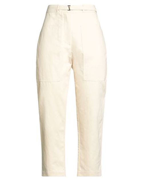 Woman Jeans Ivory Size 4 Cotton, Linen