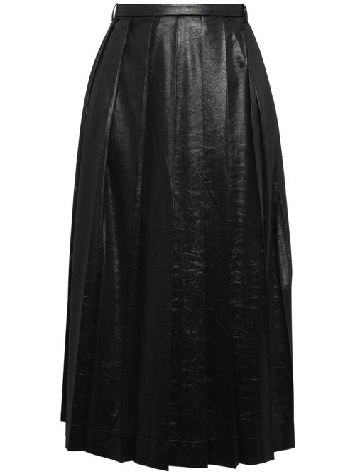 Pleated midi skirt - Black