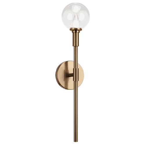 Matteo Candlestix 1-Light Wall Sconce In Aged Gold Bra