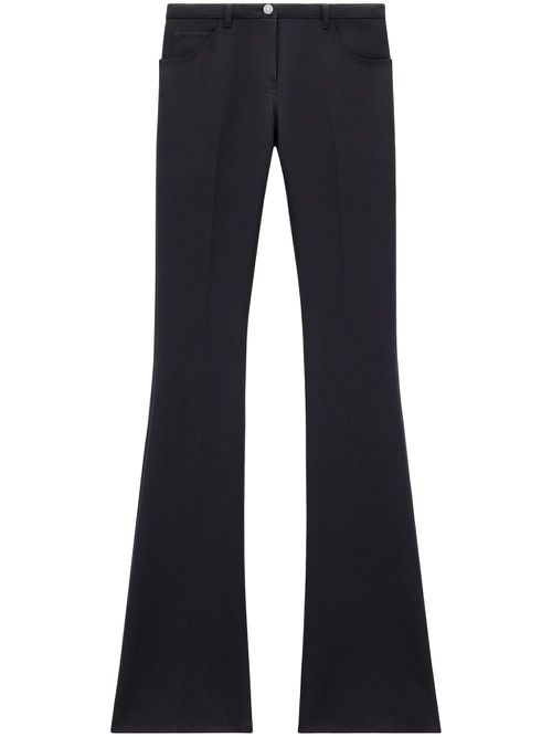 Relax twill bootcut trousers - Black