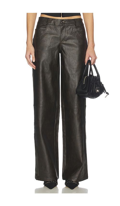Superdown Ana Faux Leather Pant in Black. S. Also in XXS, XS, M