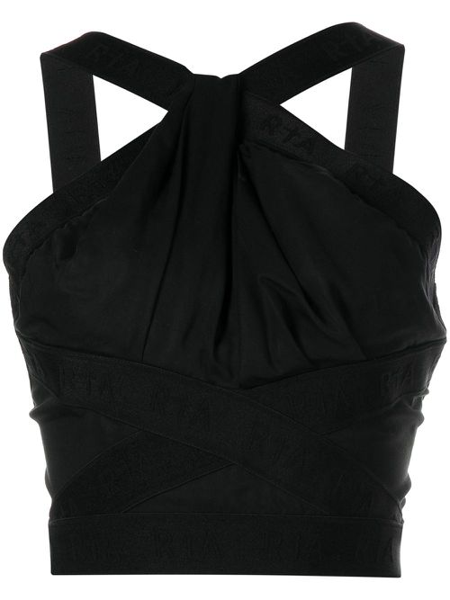 Bruna open back top - Black