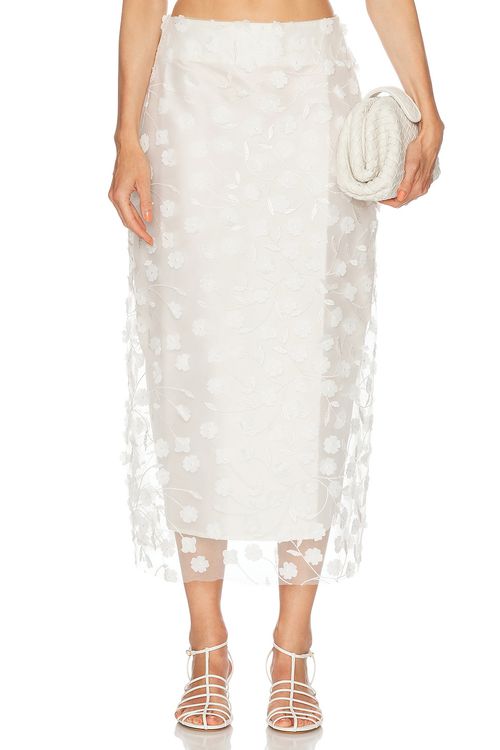 Marlies Grace Heather Skirt in White - White.  XS also in L