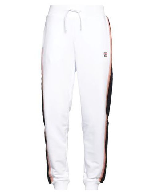 Fila Man Pants White Size M Cotton, Polyester