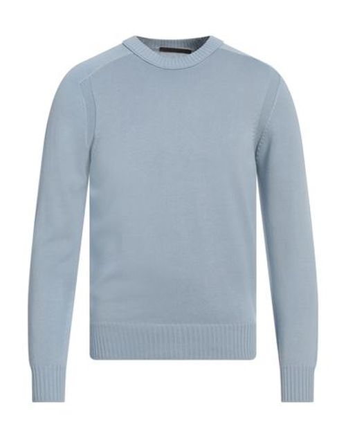 Man Sweater Sky blue Size 38 Cotton