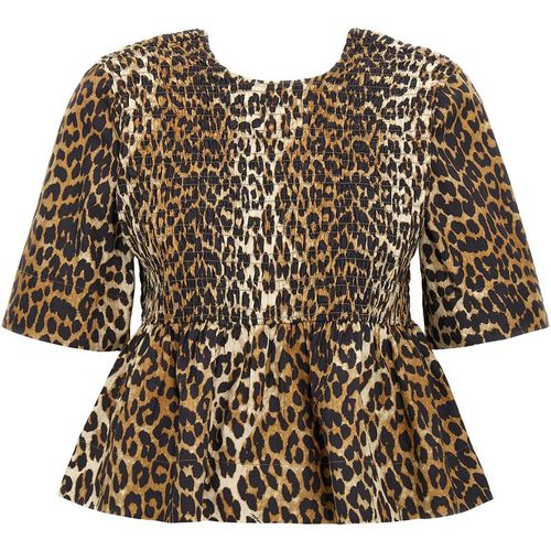 Ganni Leopard Blouse