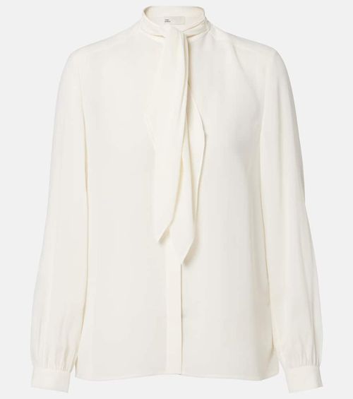 Tie-neck georgette blouse
