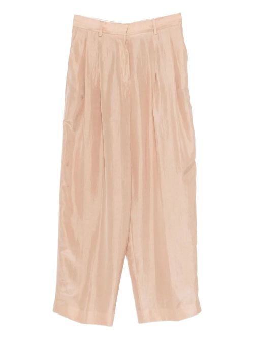 Pleated Trousers — Peach