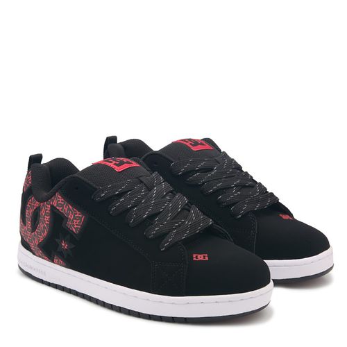 Men's Court Graffik Skate Shoes (Black/White/Red)