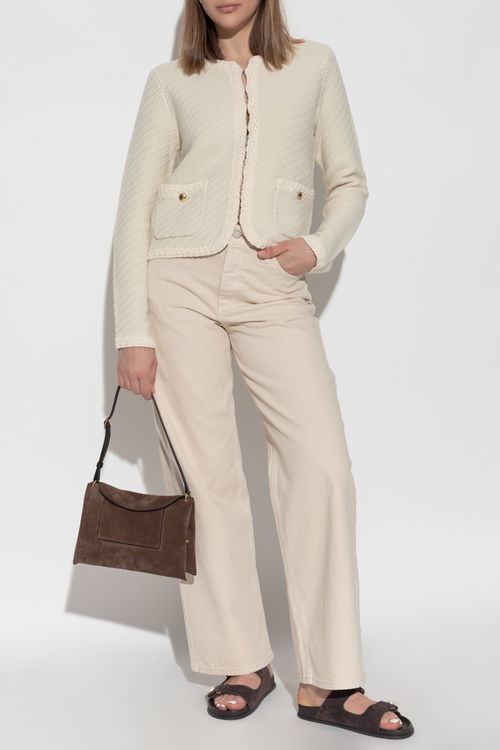 Cardigan With Pockets, Women's, Cream