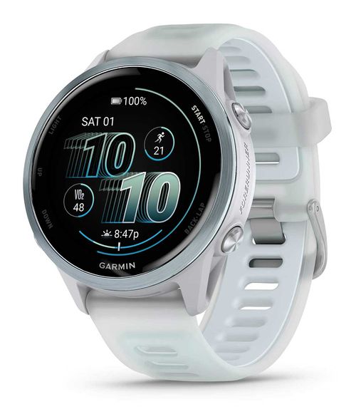 Forerunner 570 Smartwatch 42mm Cloud Blue Aluminum Case with Translucent Whitestone Band