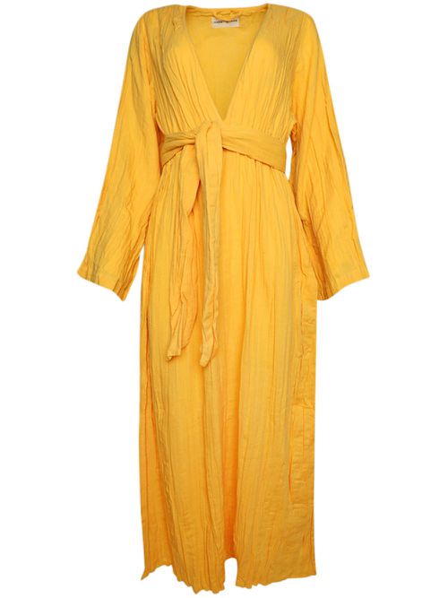 Blair V-neck cotton maxi dress - Orange