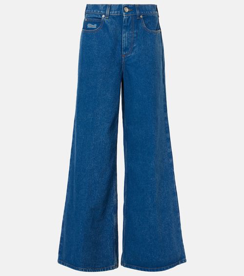Logo wide-leg jeans