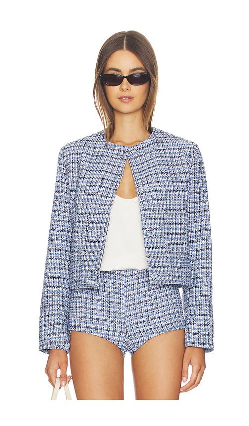 Milkwhite Tweed Jacket in Baby Blue. - M also in L
