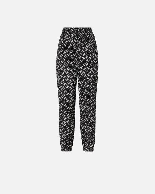 Sporty trousers with all-over Love Birds logo - L