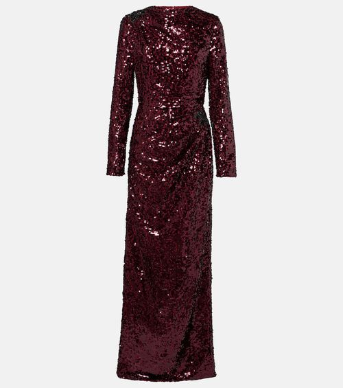 Draped sequined gown
