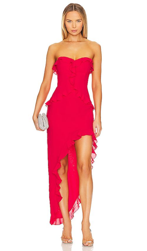 Amanda Uprichard ABENDKLEID ANESSA in Red. Größe XS. Also in L, M