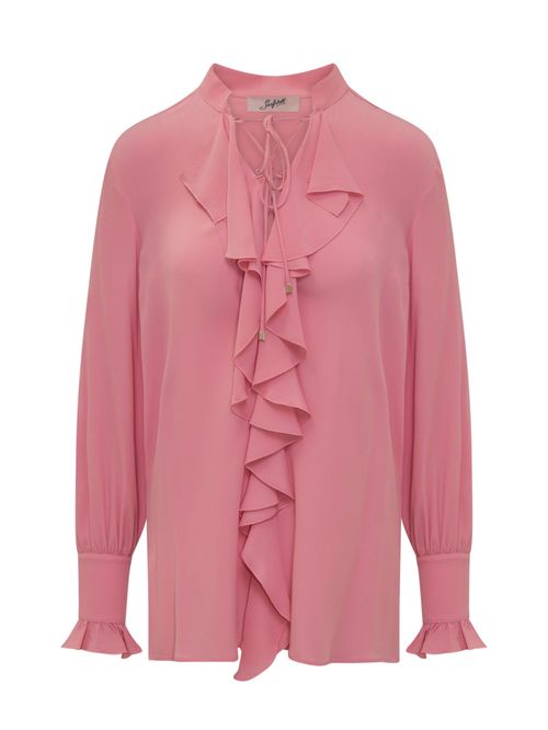 Pink Band Collar Top