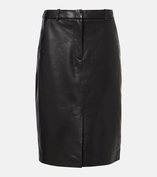 Maxine high-rise leather pencil skirt