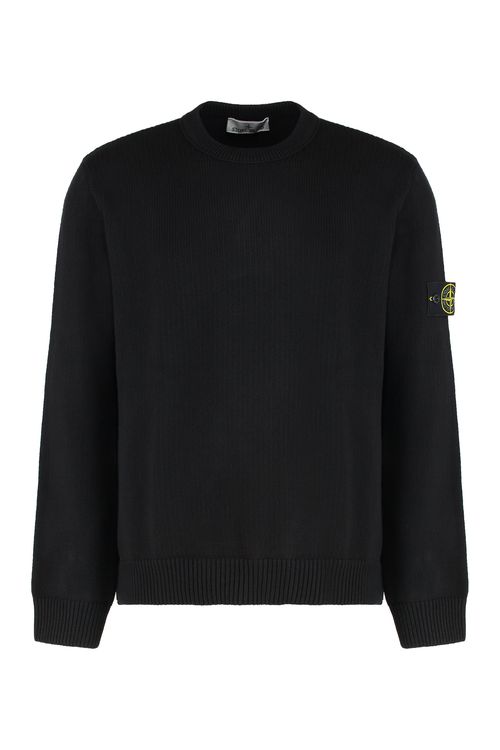 Ribbed-Knit Logo-Patch Sweater