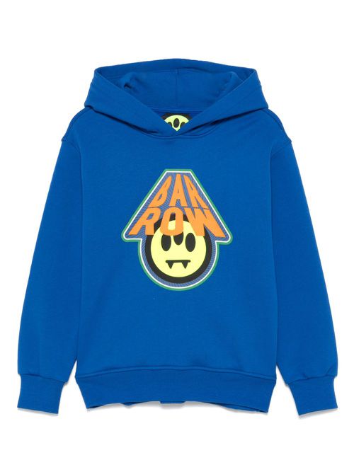 Smile-print hoodie - Blue
